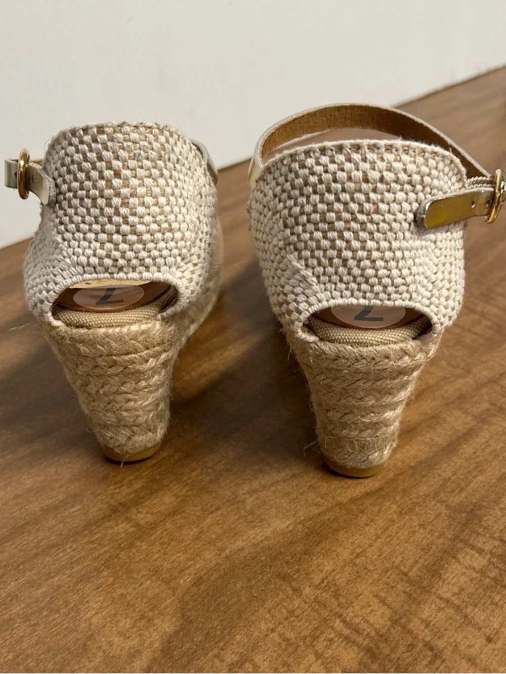 KANNA Spain Metallic Snakeskin Espadrille Wedge Sandal 7⁠ M EU 37 O